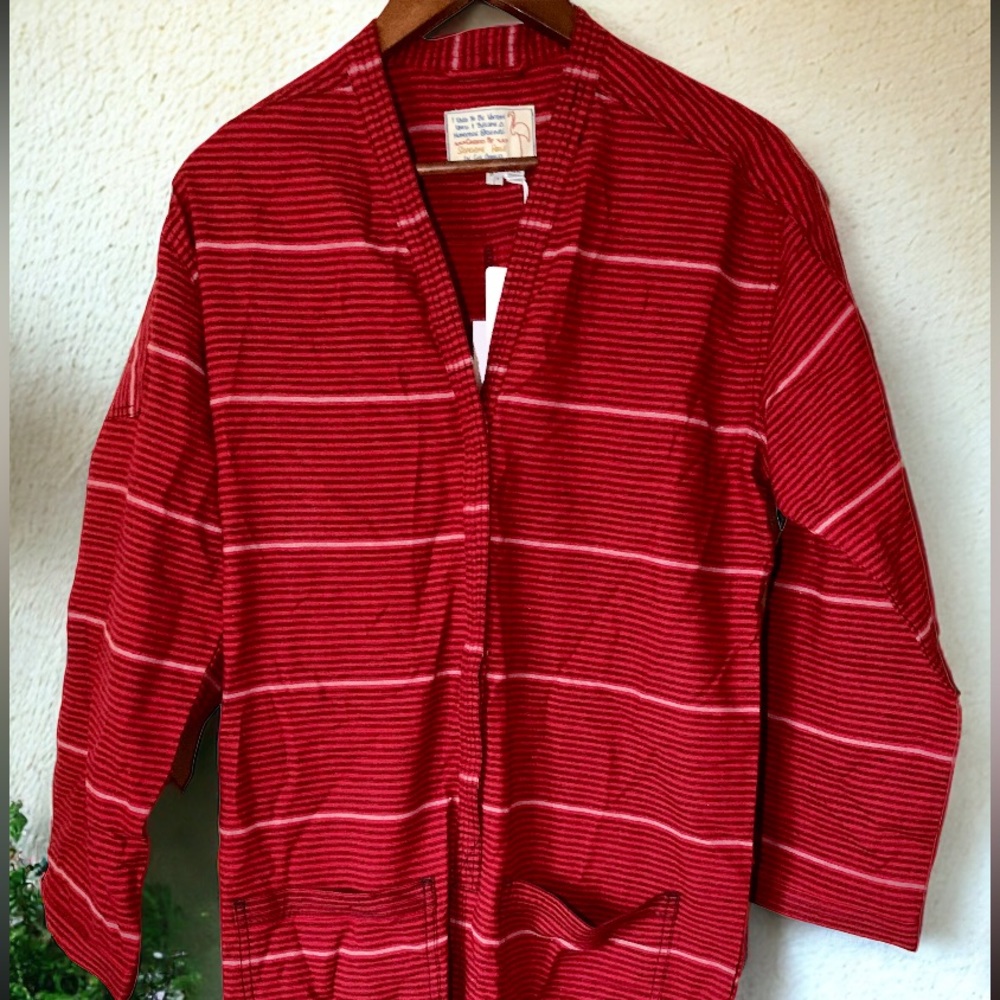 Sandrine Rose by Free People Striped Jumpsuit Lounge Wear Size Medium - Picture 2 of 9